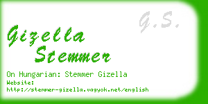 gizella stemmer business card